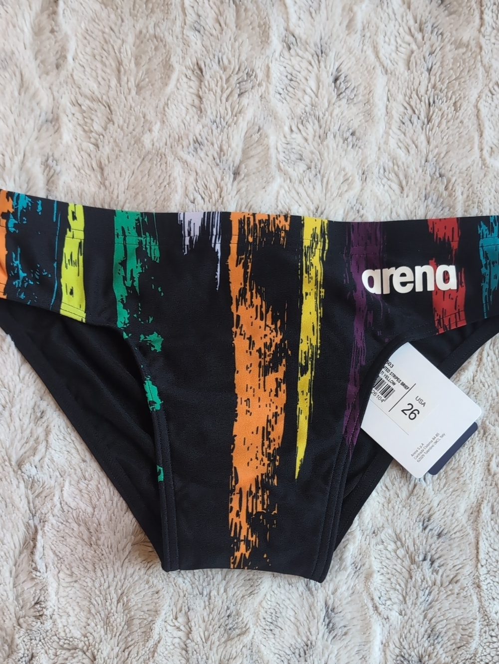 Arena Team Painted Stripes Swim Brief